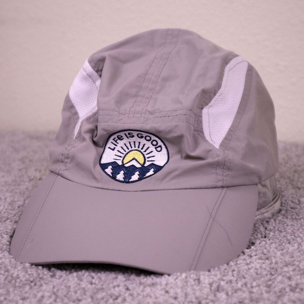 Life Is Good 5 Panel Hat Mountain Sun Patch Quick Dry Technical Running Cap